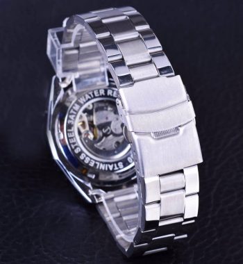 นาฬิกาข้อมือ Forsining สายสแตนเลสเงิน รุ่น GMT982