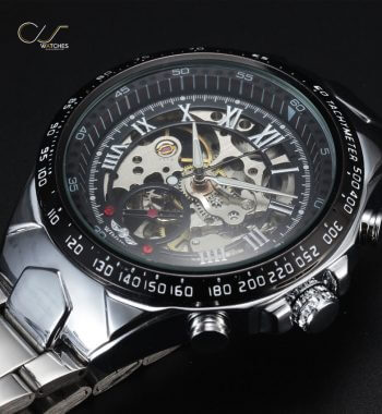 นาฬิกาข้อมือ Winner สายสแตนเลสเงิน รุ่น GMT886